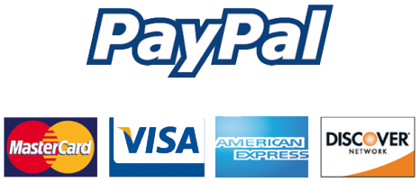 image of major credit card logos and paypal