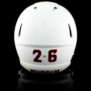 HELMET DIE CUT NUMBER DECALS