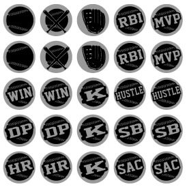 Rewards HDASB06 Softball Award Decals by Pro-Tuff 100 MVP Award Stickers 