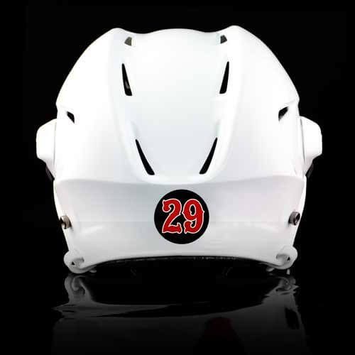 HOCKEY CIRCLE CUT NUMBER STICKERS