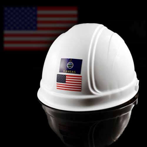 CHROME American Flag Hard Hat DecalsMotorcycle Helmet StickersFlags USA 