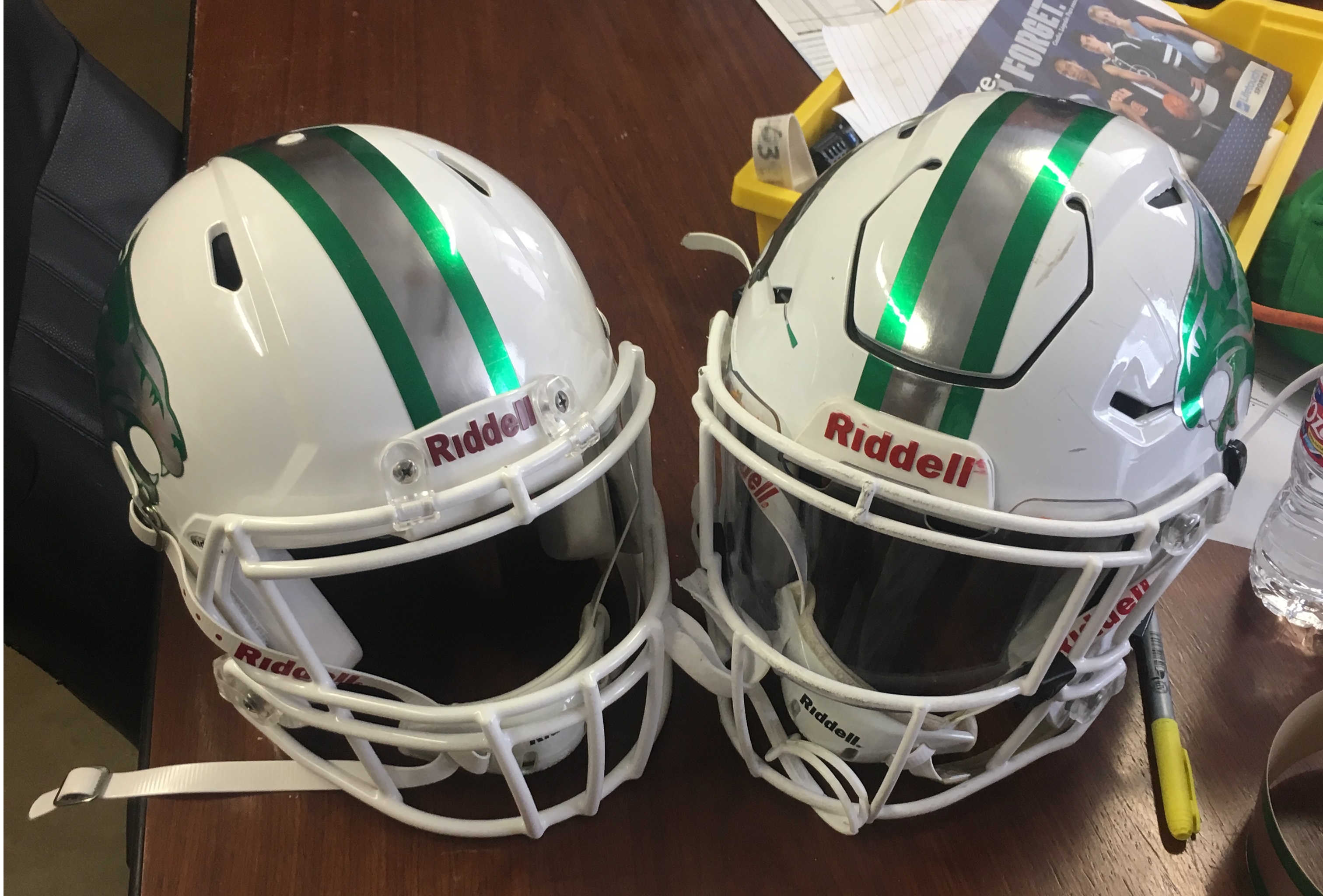 1" White Full Size Football Helmet Stripe Decal High Quality. 