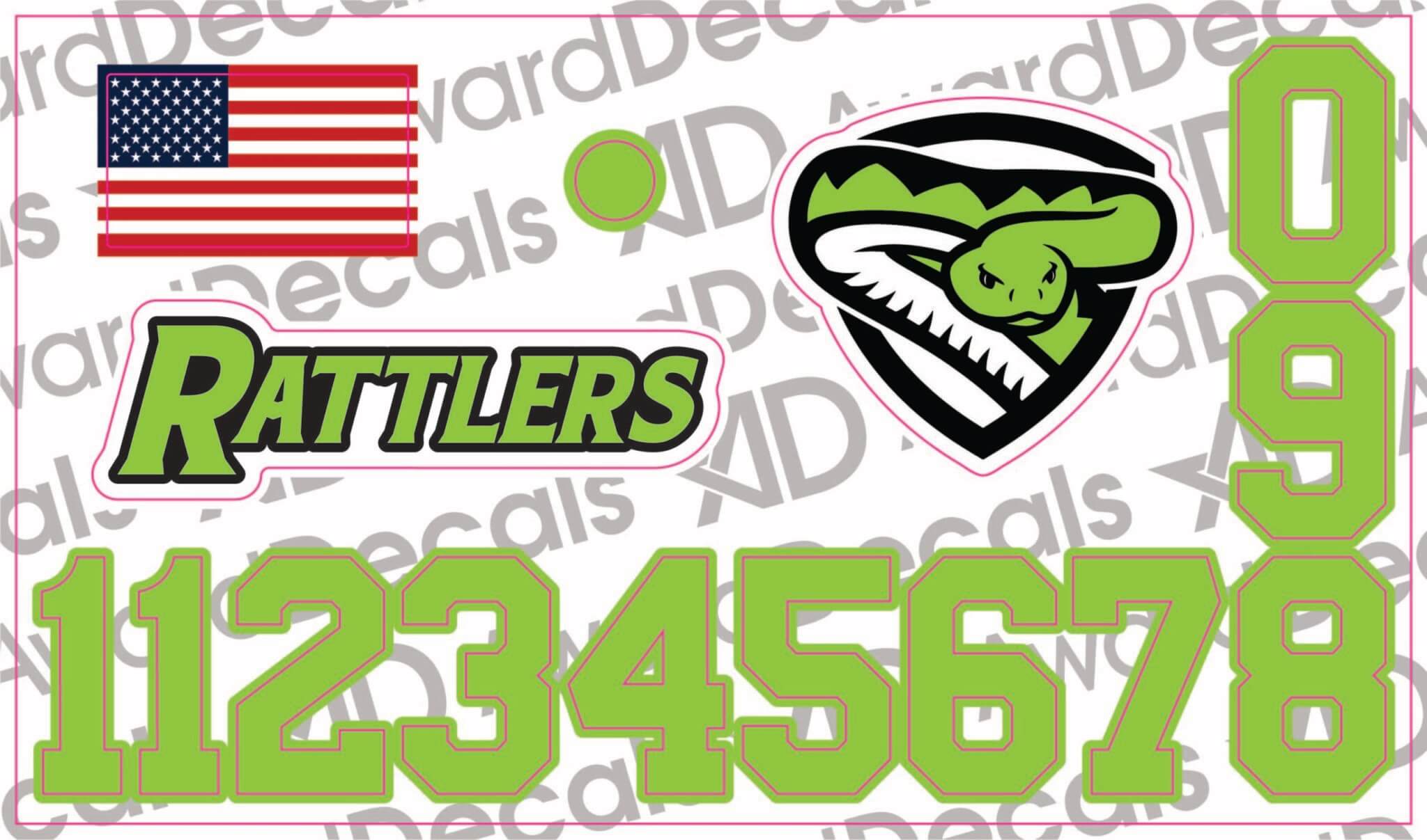 Batting Helmet Decal Combo Kits