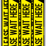 Please-wait-here covid-19 stickers