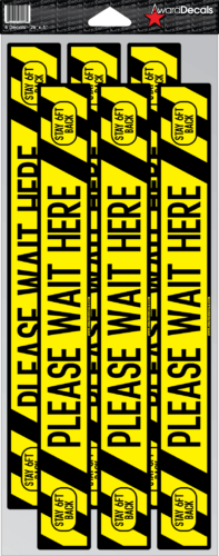 Please-wait-here covid-19 stickers