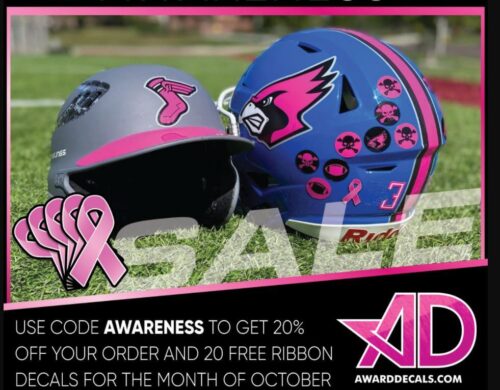 BREAST CANCER AWARENESS DECALS OR RIBBONS
